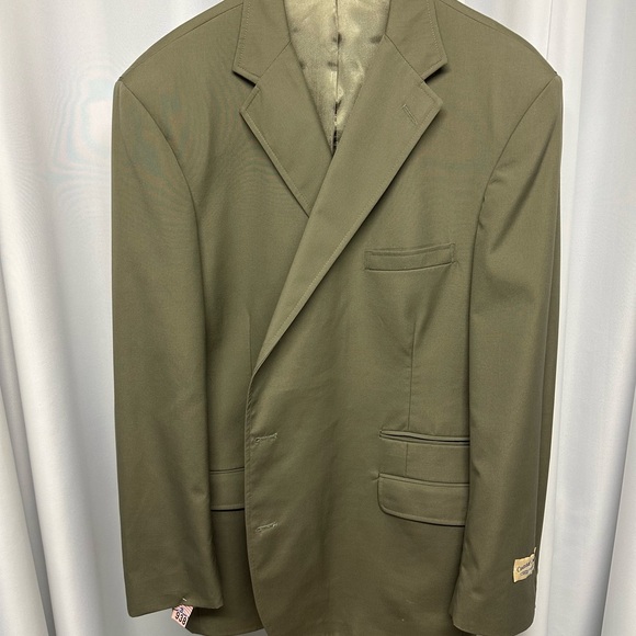 Orvis coastal cottons Olive Green beige shooting coat sport 52 long Blazer nwt